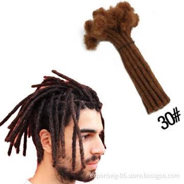 Kinky Human  Crochet Dreadlocks With Curly Ends Wholesale Human Dreadlock Extensions 100% Human Dreadlock Extension handmade